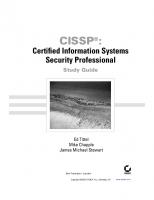 CISSP: Certified Information Systems Security Professional study guide
 9780782141757, 0-7821-4175-7