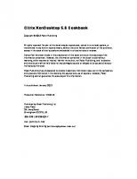 Citrix XenDesktop 5.6 Cookbook
 1849685045, 9781849685047