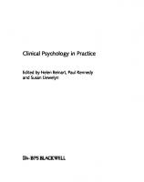 Clinical Psychology in Practice [1 ed.]
 9781444307962, 9781405167673