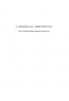 Commercial Arbitration : The Scottish and International Perspectives [1 ed.]
 9781845862015, 9781845861070