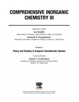 Comprehensive Inorganic Chemistry III, Third Edition (Comprehensive Inorganic Chemistry, 3) [3, 1 ed.]
 0128231440, 9780128231449