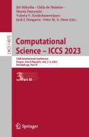 Computational Science – ICCS 2023: 23rd International Conference, Prague, Czech Republic, July 3–5, 2023, Proceedings, Part III (Lecture Notes in Computer Science)
 3031360230, 9783031360237