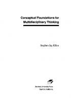 Conceptual Foundations for Multidisciplinary Thinking
 9780804763936