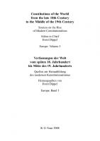 Constitutions of the World from the late 18th Century to the Middle of the 19th Century: Vol. 5 Polish Constitutional Documents 1790–1848
 9783598440595, 9783598356995