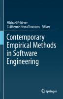Contemporary Empirical Methods in Software Engineering [1st ed.]
 9783030324889, 9783030324896