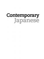 Contemporary Japanese Textbook Volume 2: An Introductory Language Course [2]
 9784805352142, 9781462921782