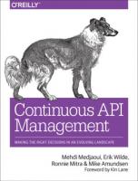 Continuous API Management
 9781492043553