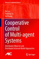 Cooperative Control of Multi-agent Systems: Distributed-Observer and Distributed-Internal-Model Approaches (Advances in Industrial Control)
 3030983765, 9783030983765