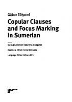 Copular Clauses and Focus Marking in Sumerian
 9783110401707, 9783110401691