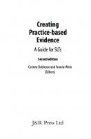 Creating Practice-Based Evidence, 2nd Ed [1 ed.]
 9781907826863