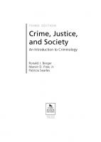 Crime, Justice, and Society: An Introduction to Criminology
 9781685856809