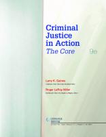 Criminal Justice in Action: The Core [9 ed.]
 1337092142, 9781337092142