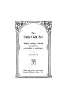 Das Suchen der Zeit. Blätter deutscher Zukunft: Band 6 [Reprint 2021 ed.]
 9783112434703, 9783112434697