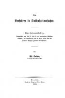 Das Verfahren in Subhastationssachen: Eine Zusammenstellung sämmtlicher nach Thl. I Tit. 52 d. allgemeinen Gerichtsordnung, der Verordnung vom 4.3.1834 und den späteren Gesetzen geltenden Vorschriften [Reprint 2019 ed.]
 9783111661872, 9783111277509