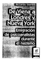 De Viena a Londres y Nueva York : emigración de psicoanalistas durante el nazismos
 9789506024529, 9506024529