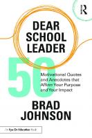 Dear School Leader [1 ed.]
 1032311347, 9781032311340