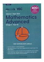 Decode Mathematics Advanced: Topic Tests [1, 1 ed.]
 9781922445117