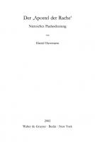 Der 'Apostel der Rache': Nietzsches Paulusdeutung [Reprint 2012 ed.]
 9783110891362, 3110175231, 9783110175233