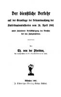 Der dienstliche Verkehr auf der Grundlage der Bekanntmachung der Zivil-Staatsministerien vom 28. April 1901: Unter besonderer Berücksichtigung des Dienstes bei den Justizbehörden [Reprint 2020 ed.]
 9783112374481, 9783112374474