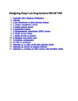 Designing Deep Learning Systems (MEAP V08). [MEAP Edition]