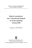 Deutsche Landesreferate zum V. Internationalen Kongreß für Rechtsvergleichung in Brüssel 1958 [Reprint 2018 ed.]
 9783111413266, 9783111049281