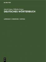 Deutsches Wörterbuch: Lieferung 11 Vorspanne – Vortrag [Reprint 2022 ed.]
 9783112641569