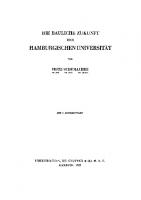 Die bauliche Zukunft der Hamburgischen Universität [Reprint 2019 ed.]
 9783111542577, 9783111174440