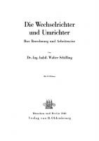 Die Wechselrichter und Umrichter: Ihre Berechnung und Arbeitsweise [Reprint 2019 ed.]
 9783486772722, 9783486772715