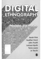 Digital Ethnography: Principles and Practice [Paperback ed.]
 147390238X, 9781473902381, 9781473902374