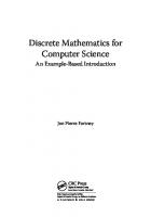 Discrete Mathematics for Computer Science [1 ed.]
 0367549883, 9780367549886, 9781003091479, 0367549891, 9780367549893