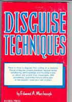 Disguise Techniques [1 ed.]
 0806510986, 9780806510989