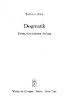 Dogmatik [3. überarb. Aufl.]
 9783110926439