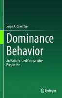 Dominance Behavior: An Evolutive and Comparative Perspective [1st ed. 2022]
 9783030974008, 9783030974015, 3030974006