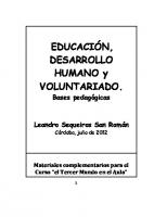 Educacion Desarrollo Humano Y Voluntariado(Bases Pedagogicas)