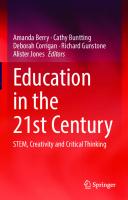 Education in the 21st Century: STEM, Creativity and Critical Thinking
 3030852997, 9783030852993