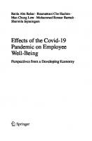 Effects of the Covid-19 Pandemic on Employee Well-Being: Perspectives from a Developing Economy
 9819904315, 9789819904310