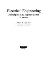 Electrical engineering: principles and applications [Sixth edition, International edition /]
 9780273793250, 9789332563308, 1451471491, 027379325X