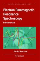 Electron Paramagnetic Resonance Spectroscopy: Fundamentals
 3030396622, 9783030396626