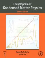 Encyclopedia of Condensed Matter Physics [1]
 0323908004, 9780323908009