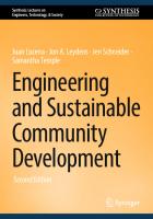 Engineering and Sustainable Community Development (Synthesis Lectures on Engineers, Technology, & Society) [2nd ed. 2024]
 3031485238, 9783031485237