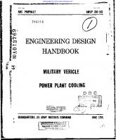 Engineering Design Handbook - Military Vehicle Power Plant Cooling