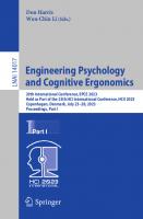Engineering Psychology and Cognitive Ergonomics (Lecture Notes in Artificial Intelligence)
 3031353919, 9783031353918