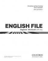 English File. Beginner Workbook [Third ed.]
 9780194502047