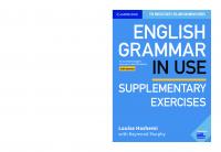 English Grammar in Use Supplementary Exercises Book with Answers: To Accompany English Grammar in Use Fifth Edition [5 ed.]
 1108457738, 9781108457736