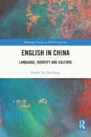 English in China: Language, Identity and Culture
 0367430835, 9780367430832