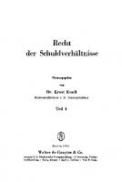 Entscheidungen des Reichsgerichts in Zivilsachen: Recht der Schuldverhältnisse, 4 [Reprint 2018 ed.]
 9783110589498, 9783110237177