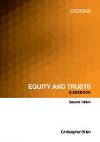 Equity and Trust Guidebook [2 ed.]
 0195594029, 9780195594027