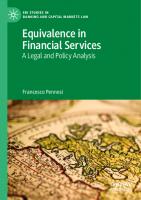 Equivalence in Financial Services: A Legal and Policy Analysis (EBI Studies in Banking and Capital Markets Law)
 3030992683, 9783030992682