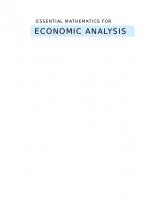 Essential Mathematics For Economic Analysis For Economic Analysis [6 ed.]
 9781292359281, 9781292359298, 9781292359328, 2021006079, 2021006080