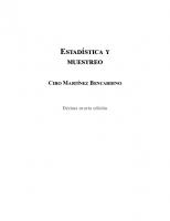 Estadística y muestreo [14a. ed.]
 9789587717433, 9587717430, 9789587717440, 9587717449